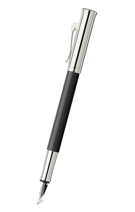 德國 Graf Von Faber Castell Guilloche 系列 – 黑色扭索紋筆杆18K黃金咀墨水筆 (146540)