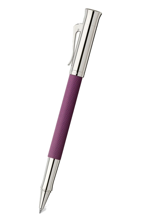 德國 Graf Von Faber Castell Guilloche 系列 – 紫羅蘭色扭索紋鍍銠走珠筆 (146526)