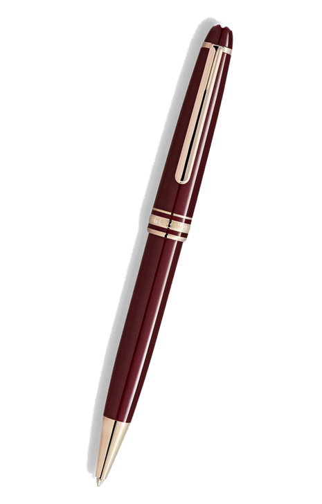 Mont Blanc Meisterstück 系列 – 酒紅色黃金夾原子筆 (164型) (133008)