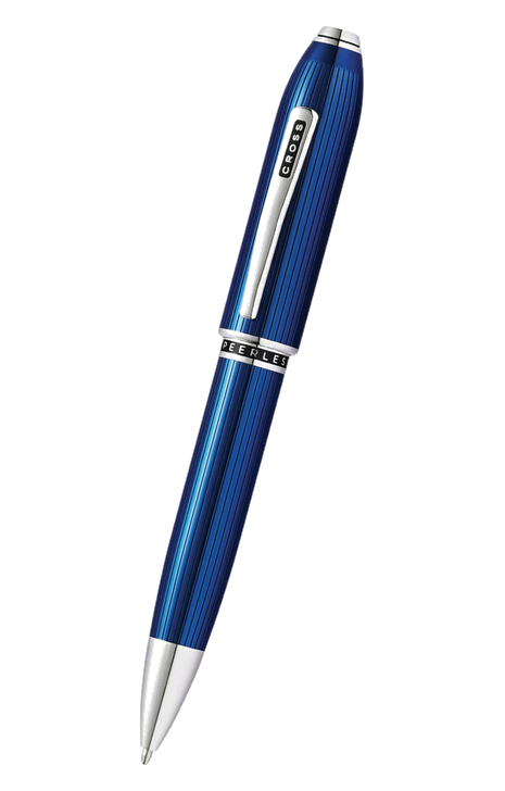 Cross Peerless 系列 – Quartz Blue石英藍鍍鉑金筆夾原子筆 (AT0702-14)