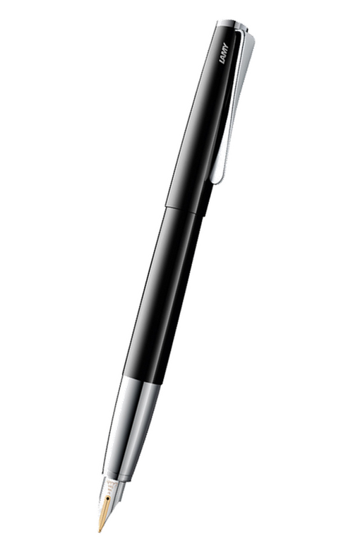 Lamy Studio 系列 – 亮黑銀夾18K金筆咀墨水筆 (LMY-STU-LBLK-CT-F) (068) (068)