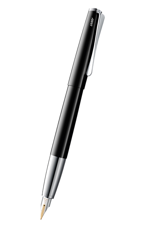 Lamy Studio 系列 – 亮黑銀夾18K金筆咀墨水筆 (LMY-STU-LBLK-CT-F) (068) (068)