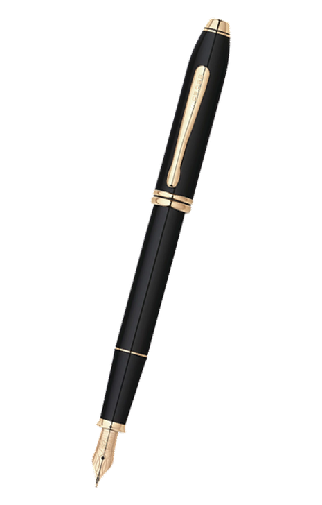 Cross Townsend 系列 – 亮黑鍍23K金夾18K金筆咀墨水筆 (AT0576-FD/AT0576-MD)