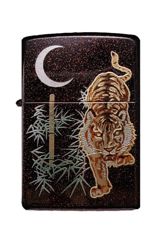 Zippo 日版火機-金粉漆蒔繪虎(1面圖案) J924 (ZPO-ZIPPO-1-J924)