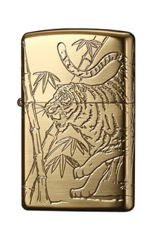 Zippo 日版火機-金色龍驤虎視之虎(4面圖案) J305 (ZPO-ZIPPO-4-J305)
