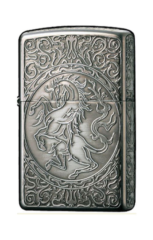 Zippo 日版火機-銀色五面駿馬(5面圖案) J600 (ZPO-ZIPPO-5-J600)