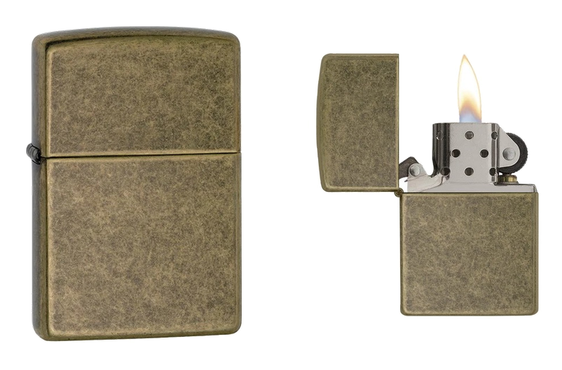 zippo antique bronze plate zpo 201fb 2