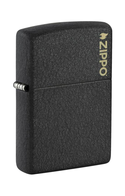 Zippo 防風火機 – 磨砂黑分裂紋LOGO (ZPO-236ZL)