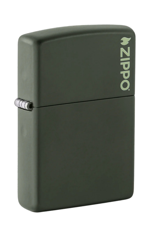 Zippo 防風火機 – 磨砂深綠色Logo (ZPO-24513ZL)