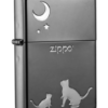 Zippo 日版火機 – 亮黑銀色喵望星空 (ZPO-ZBT-3-148A)