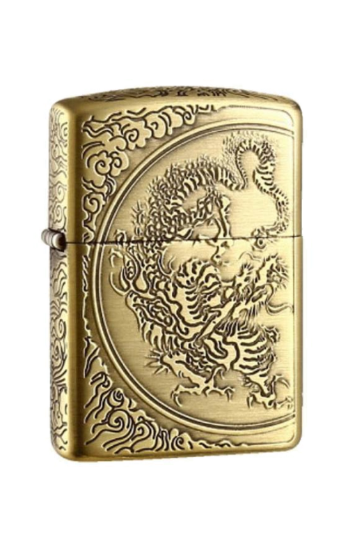 Zippo 日版火機 – 五面祥雲雕刻 古銅色 (ZPO-ZBT-3-33A)