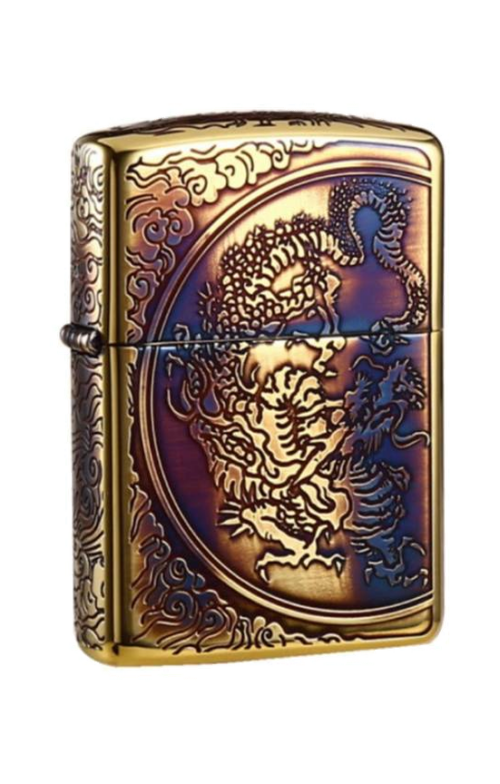 Zippo 日版火機 – 五面祥雲雕刻 燒金 (ZPO-ZBT-3-33B)