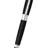 S.T. Dupont Line D 系列 – 手工天然漆黑色銀環紋原子筆 (415606)