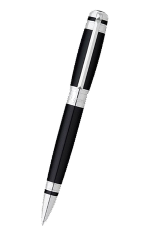 S.T. Dupont Line D 系列 – 手工天然漆黑色銀環紋原子筆 (415606)