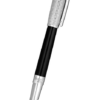 S.T. Dupont Line D 系列 – 銀色格紋黑杆14K金筆咀墨水筆 (410672)