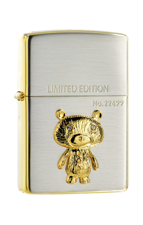 Zippo 日版火機 – 站立的小熊(銀金色SMALL限量) (ZPO-ZBT-3-154A)