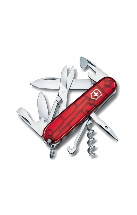 VICTORINOX 瑞士刀 - Climber 91mm 透明紅