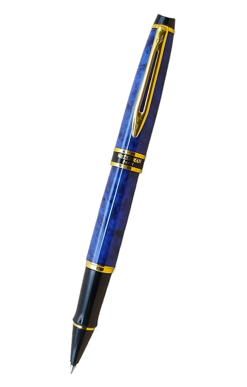 Waterman Expert 系列 – 藍色大理石紋金夾走珠筆 (WTM-EXP-MARBLU-GT-RB)