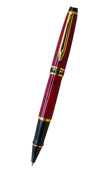 Waterman Expert 系列 – 紅色大理石紋金夾走珠筆 (WTM-EXP-MARRED-GT-RB)