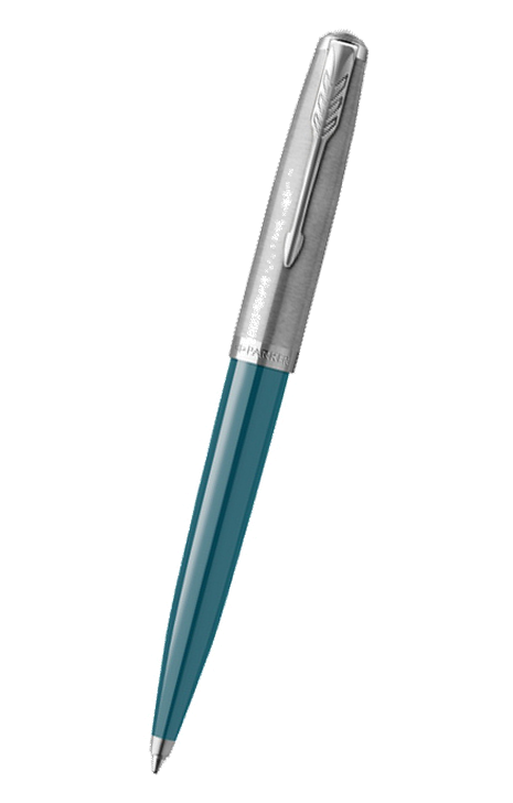 Parker 51 系列 - 青綠色銀夾原子筆 (2123508)