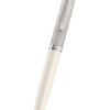 Pelikan Souverän 系列 – 405型珍貴賽璐珞灰色條紋鍍鈀銀夾原子筆 (PLK-SUV405-WHT-CT-BP)