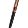 Pelikan Souverän 系列 – 600型珍貴賽璐珞紅色條紋配黑杆鍍24K黃金夾原子筆 (PLK-SUV600-RED-GT-BP)